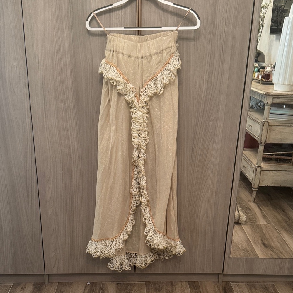 Boho Cream Lace Maxi Skirt & Top - Picture 2 of 8